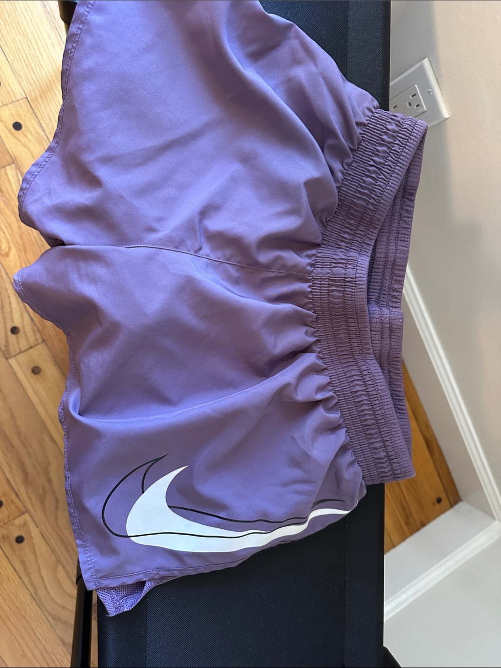 Nike Lavender Athletic Shorts with White Swoosh